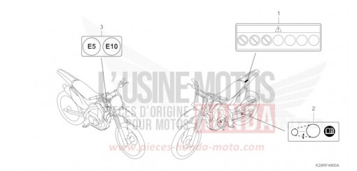 CAUTION LABEL CRF125FS de 2025